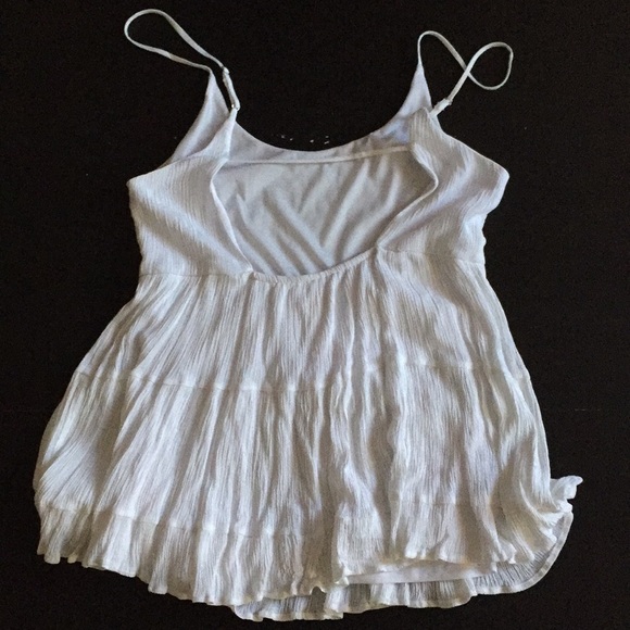 White Tank Sexy scoop neck 💯 cotton square back and lined​ - Picture 6 of 10